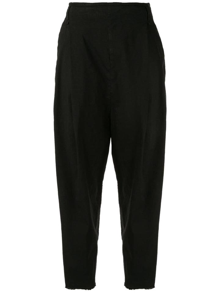 Masnada Wide Leg Tapered Trousers - Black
