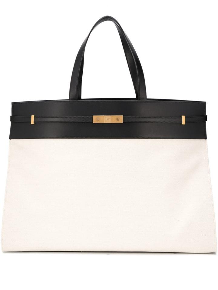 Saint Laurent Two Tone Tote Bag - Neutrals