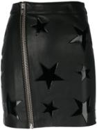 Zoe Karssen Star Leather Skirt - Black