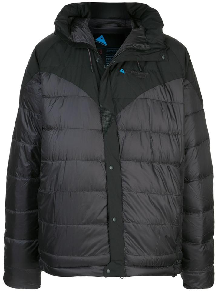Klättermusen Panelled Hooded Puffer Jacket - Black