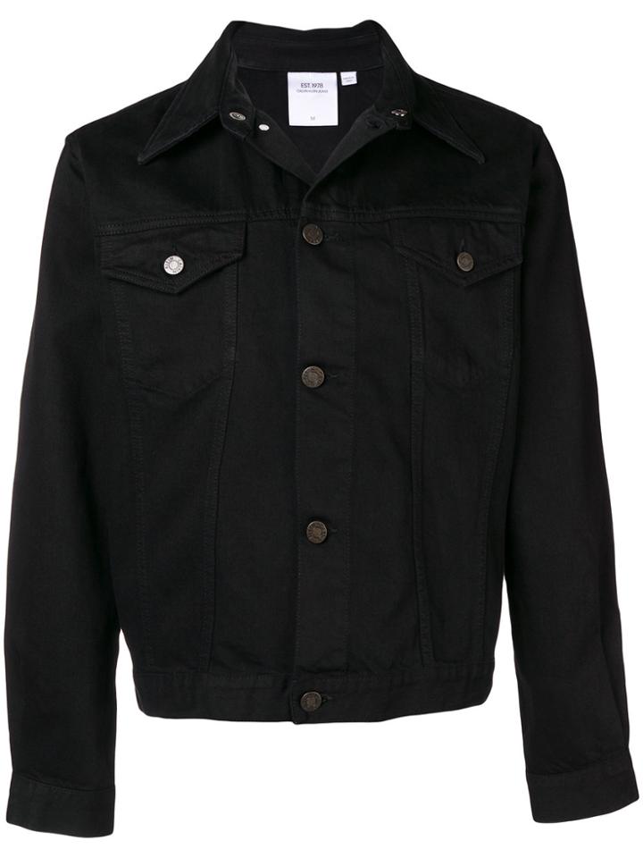 Calvin Klein Jeans Button Denim Jacket - Black
