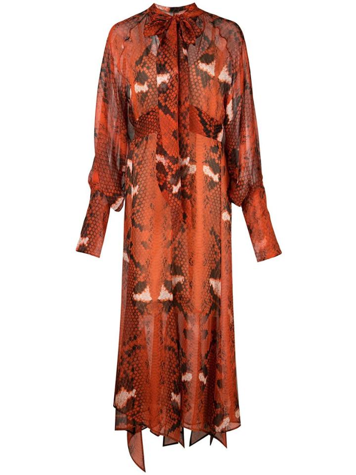 Petar Petrov Delmar Asymmetrical Chiffon Dress - Red