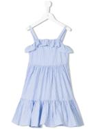 Ralph Lauren Kids - Striped Ruffled Dress - Kids - Cotton - 5 Yrs, Blue