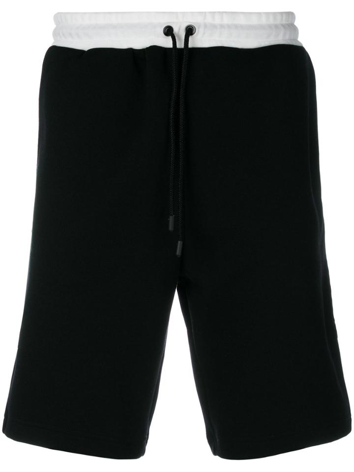 Fendi Drawstring Waist Track Shorts - Black