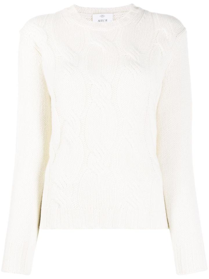 Allude Cable Knit Jumper - Neutrals