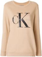 Calvin Klein Jeans Logo Print Sweatshirt - Nude & Neutrals