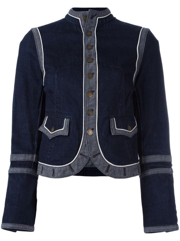 Jean Paul Gaultier Pre-owned Fitted Denim Jacket - Blue