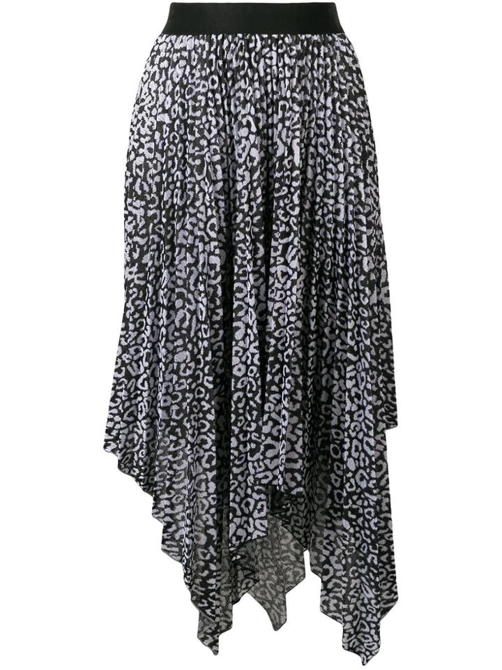 Nude Pleated Skirt - Black