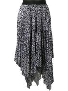 Nude Pleated Skirt - Black