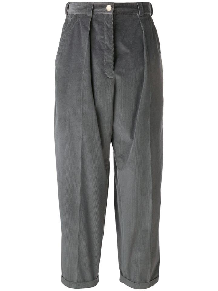 Nina Ricci Pleated Tapered Trousers - Grey