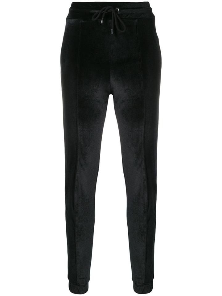 Marcelo Burlon County Of Milan Velvet Track Trousers - Black