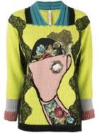 Antonio Marras Lace-panelled Jumper - Green