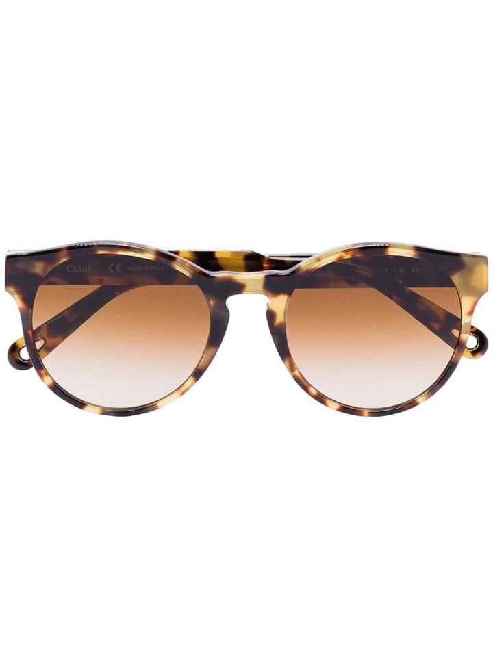 Chloé Eyewear Havana Tortoiseshell-effect Sunglasses - Brown