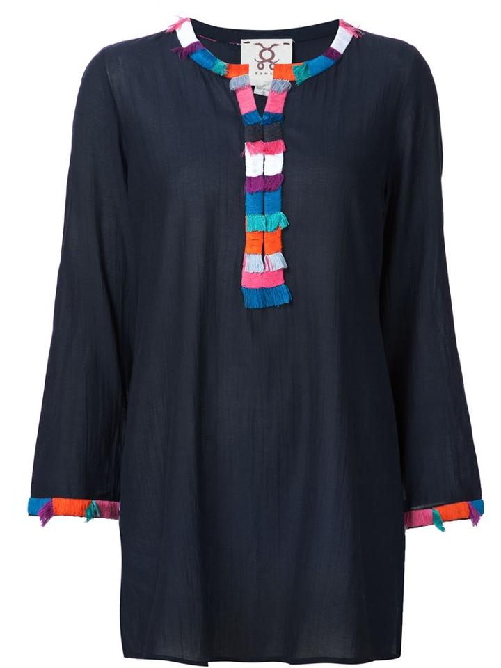 Figue Lisbette Tunic, Women's, Size: Xxs, Blue, Cotton/viscose