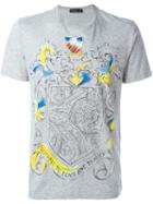 Etro Hand Painted T-shirt, Men's, Size: M, Grey, Cotton