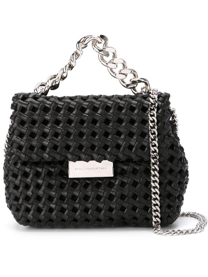 Stella Mccartney Small Becks Weaved Shoulder Bag - Black