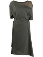 Yohji Yamamoto Draped Front Dress - Green