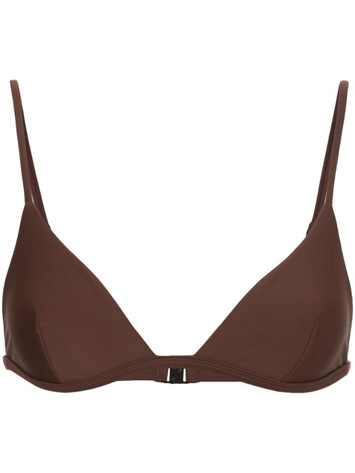 Matteau Petite Triangle Bikini Top - Brown