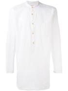 Oliver Spencer - Panarea Grandad Collar Shirt - Men - Cotton - M, White, Cotton