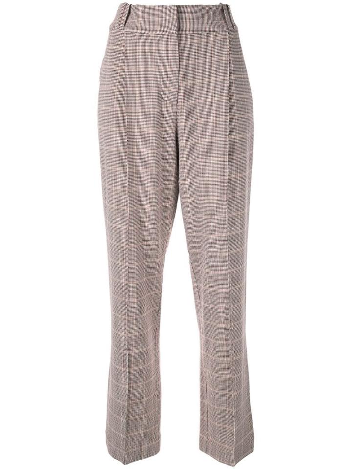 Acler Woodhouse Checked Trousers - Red