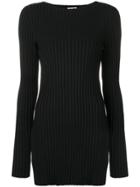Toteme Ribbed Knit Long Sweater - Black