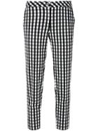 Twin-set Gingham Cropped Trousers - White