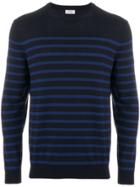 Closed Striped Crew Neck Sweater - Blue