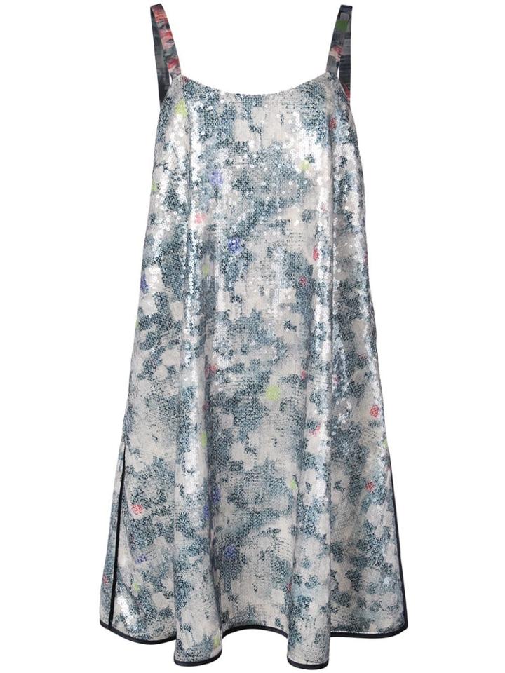 Harvey Faircloth Sequined Short Dress - Blue