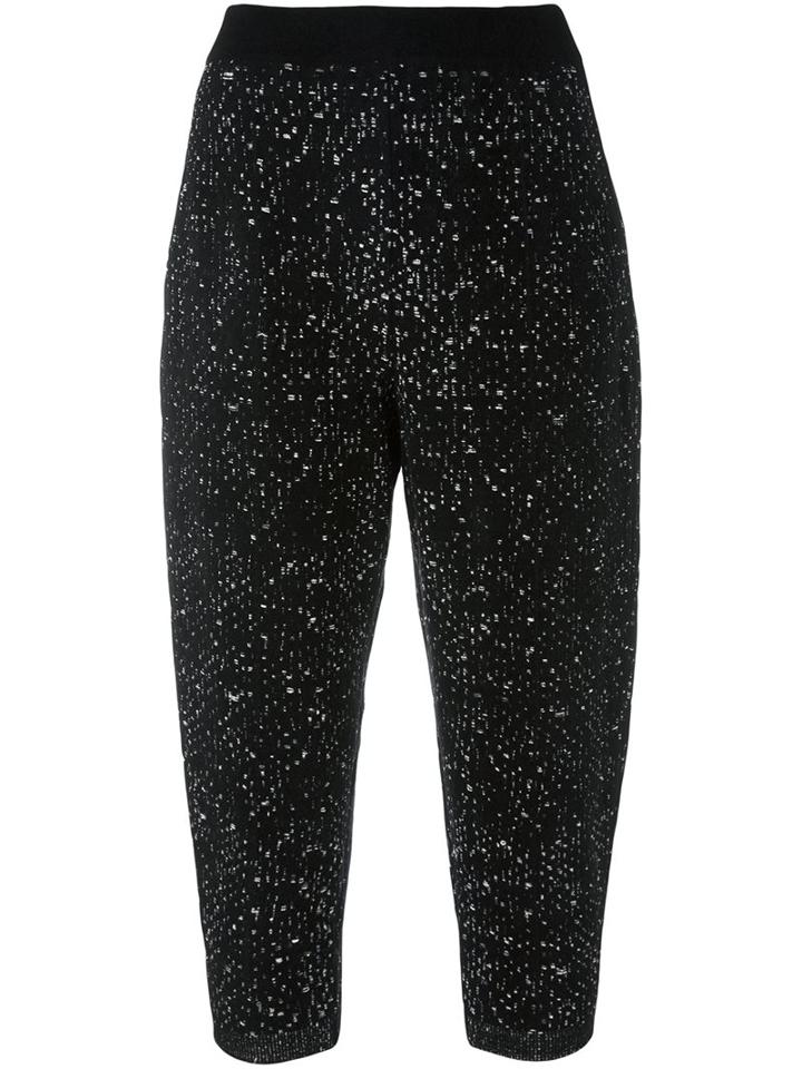 Boboutic Loose-fit Cropped Trousers, Women's, Size: Xs, Black, Viscose/polyamide/polyester