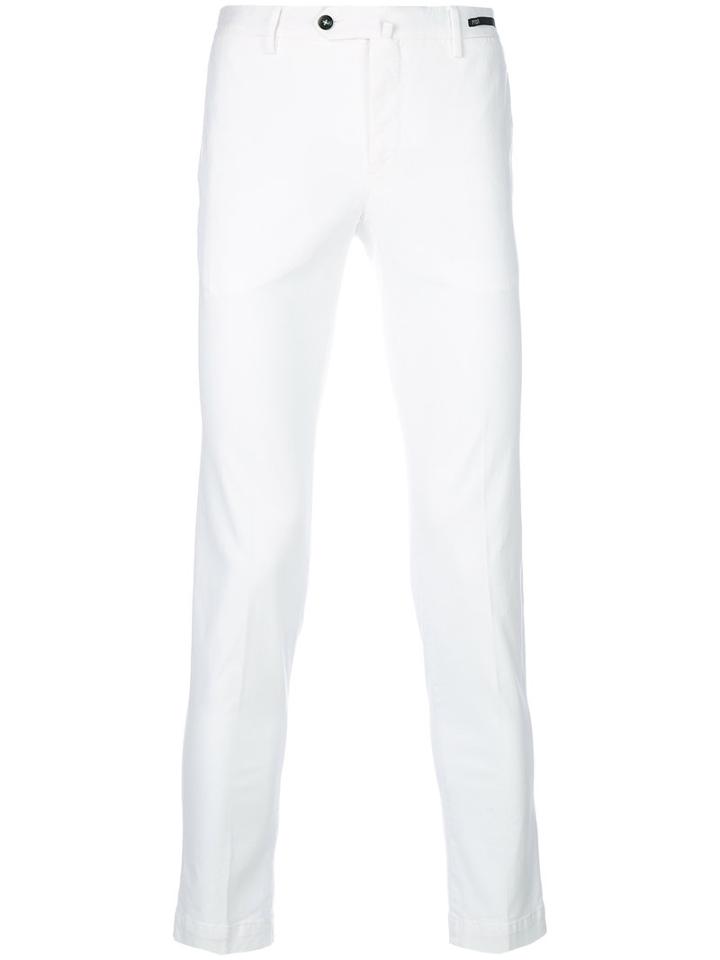 Pt01 - Classic Chinos - Men - Cotton/spandex/elastane - 48, White, Cotton/spandex/elastane