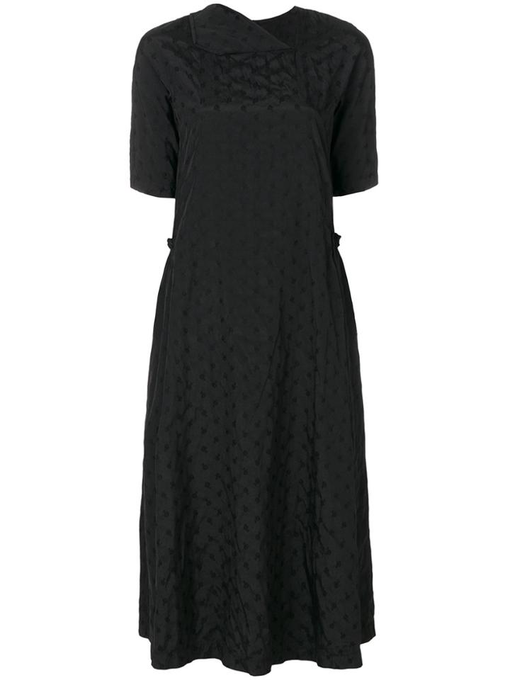 Comme Des Garçons Comme Des Garçons Polka Dot Midi Dress - Black