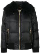 Michael Michael Kors Padded Fur Collar Jacket - Black