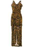 Alessandra Rich - Leopard Print Dress - Women - Silk/polyamide/spandex/elastane - 44, Brown, Silk/polyamide/spandex/elastane