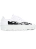 Oamc Paint Stripe Detailed Sneakers - White