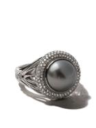 Fairfax & Roberts 18kt White Gold Lantern Diamond And Tahitian Pearl