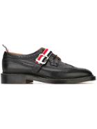 Thom Browne Buckle Detail Brogue Shoes - Black
