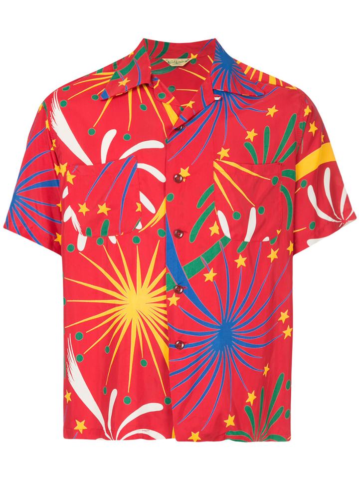 Fake Alpha Vintage 1950s Hawaiian Shirt - Red