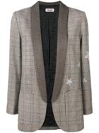 Zadig & Voltaire Star Print Check Blazer - Brown