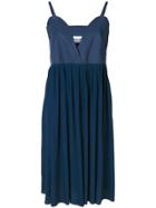 Arthur Arbesser Structured Neck Cocktail Dress - Blue