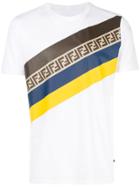 Fendi Colour-block Logo T-shirt - White