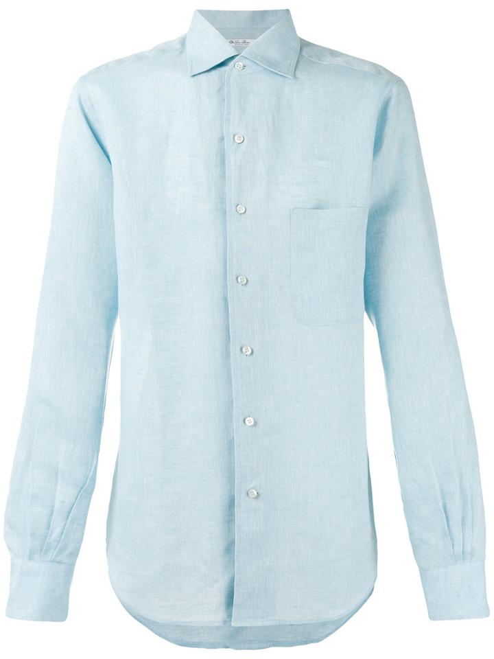 Loro Piana - Andre Ml Sahara Melange Shirt - Men - Linen/flax - Xl, Blue, Linen/flax