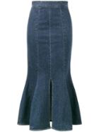 Stella Mccartney - Ivy Denim Midi Skirt - Women - Cotton/spandex/elastane - 44, Blue, Cotton/spandex/elastane