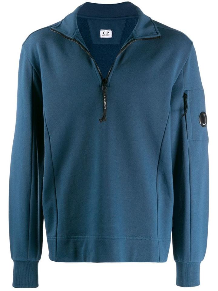 Cp Company Trucker Sweatshirt - Blue