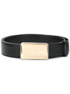 Dolce & Gabbana Branded Belt, Men's, Size: 95, Black, Calf Leather
