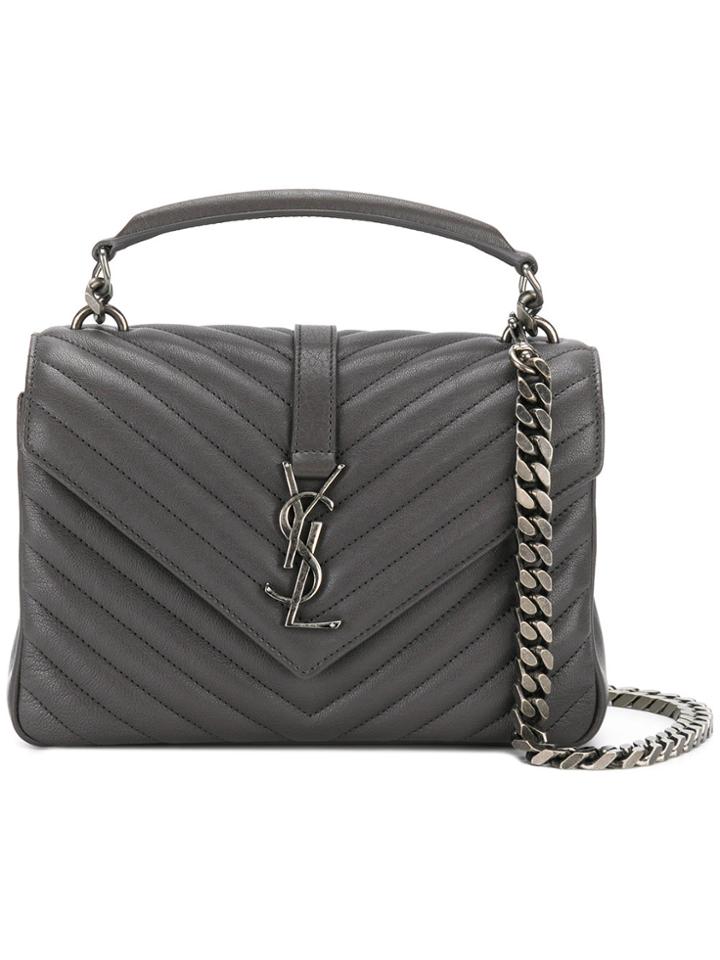 Saint Laurent Collège Shoulder Bag - Grey
