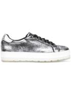 Diesel Metallic Platform Sneakers - Black