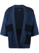 Curieux Ripple Noragi Kimono Cardigan - Blue