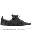 Giuseppe Zanotti Design Pyramid Texture Lo-top Sneakers - Black