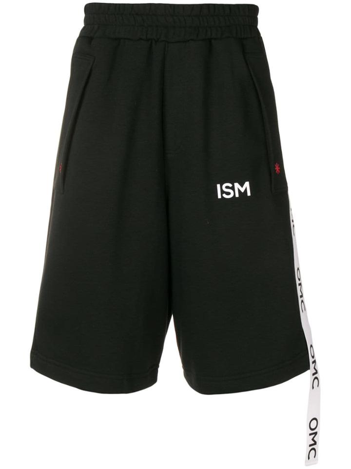 Omc Logo Tape Track Shorts - Black