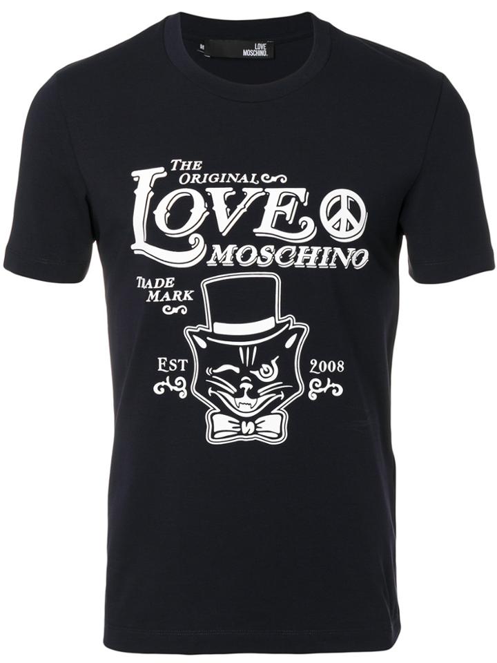 Love Moschino Printed T-shirt - Blue